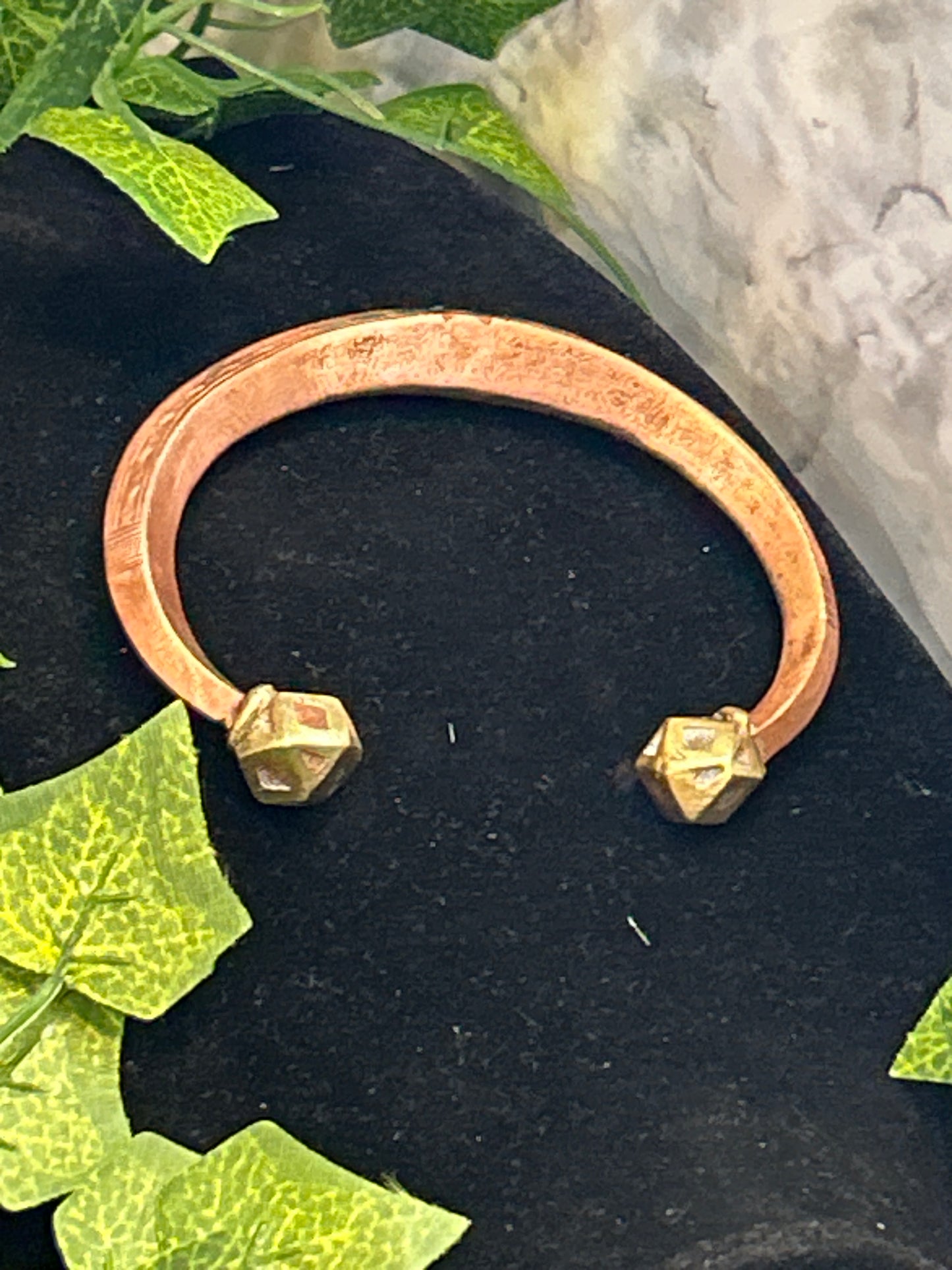 Copper Bracelet (Gold Tips)