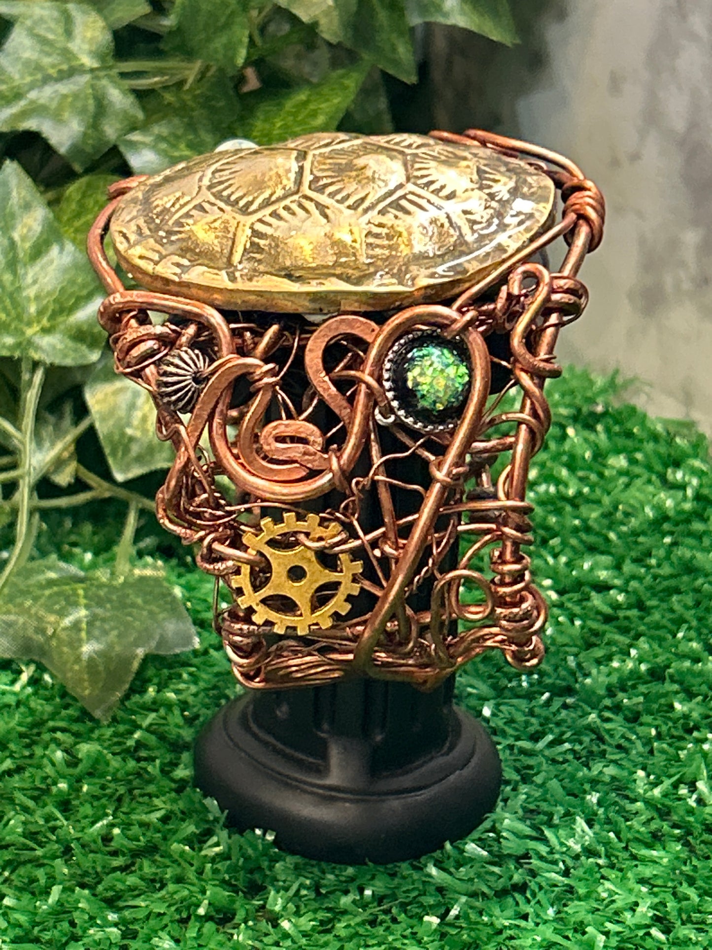 Handmade Copper Turtle Bracelet
