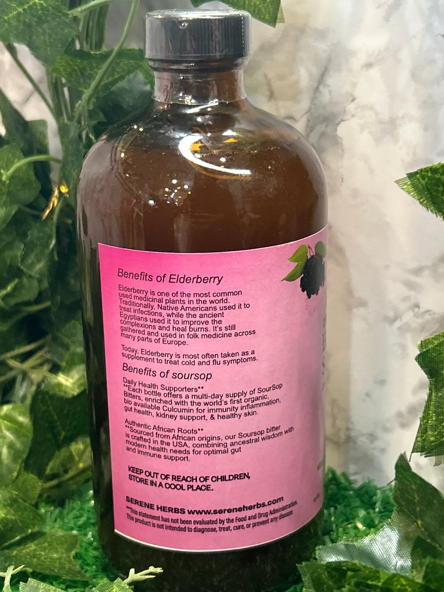 Serene Herbs Organic Elderberry & Soursop Bitters