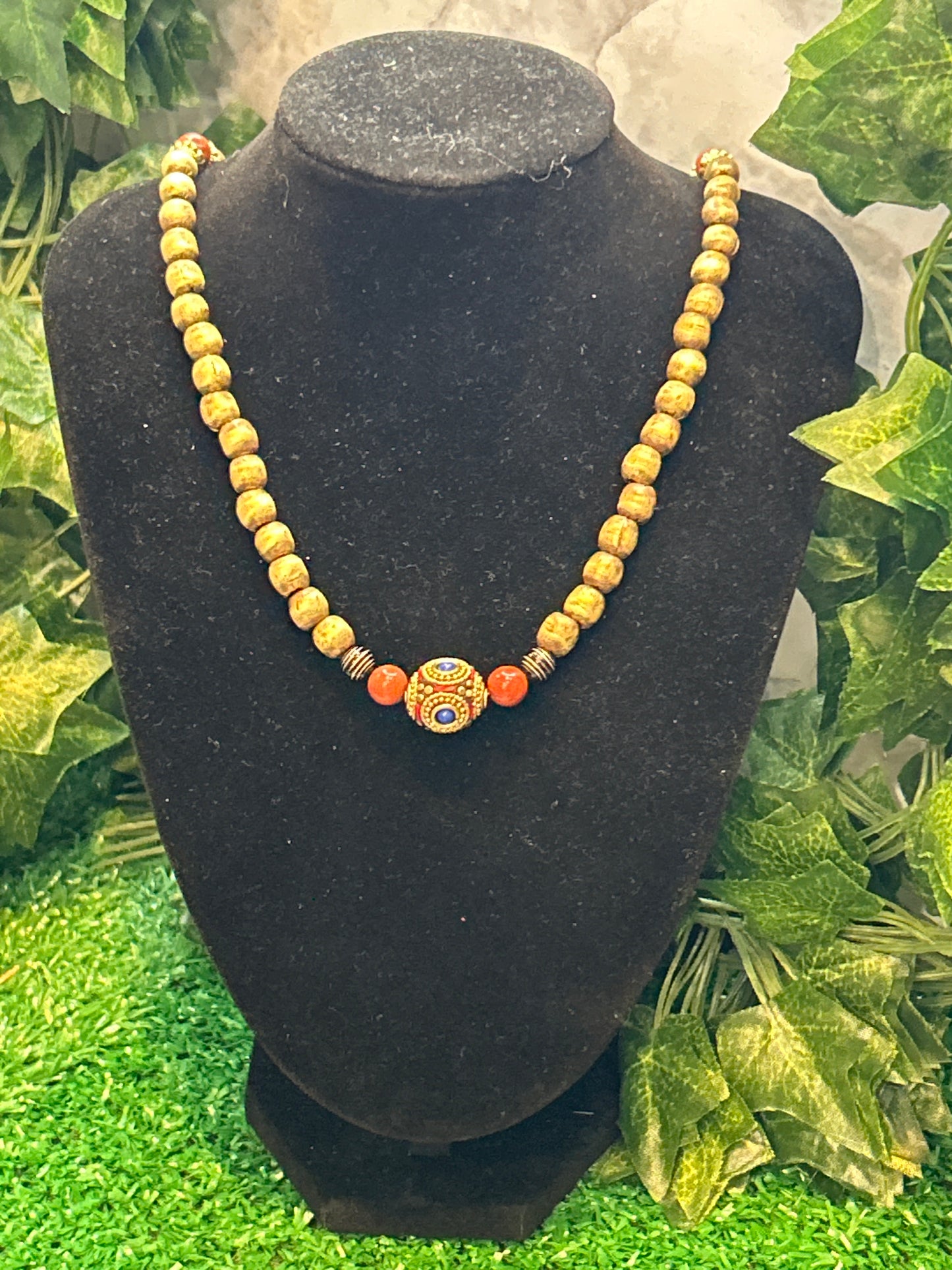 Handmade Gold Beaded Necklace