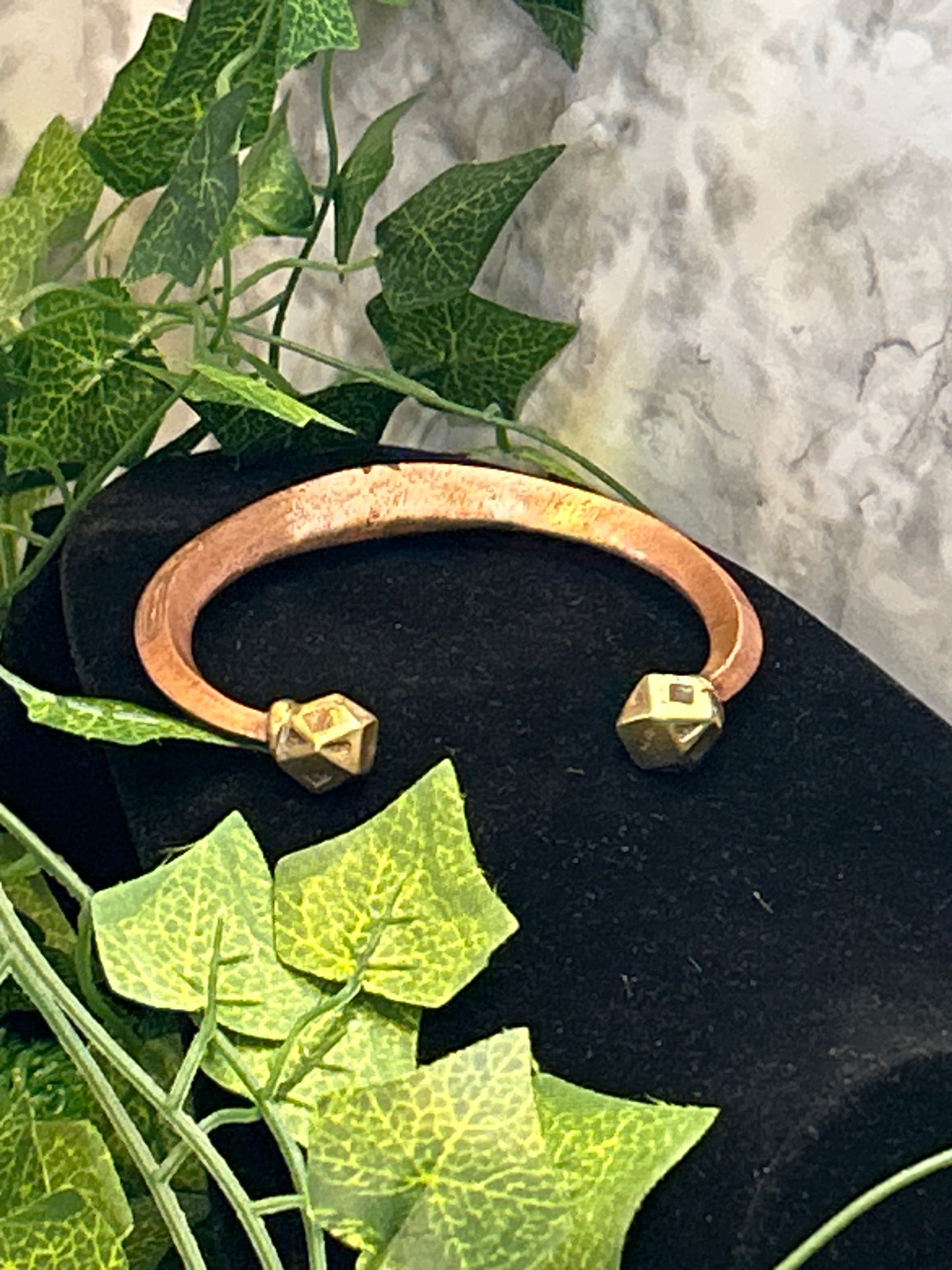 Copper Bracelet (Gold Tips)