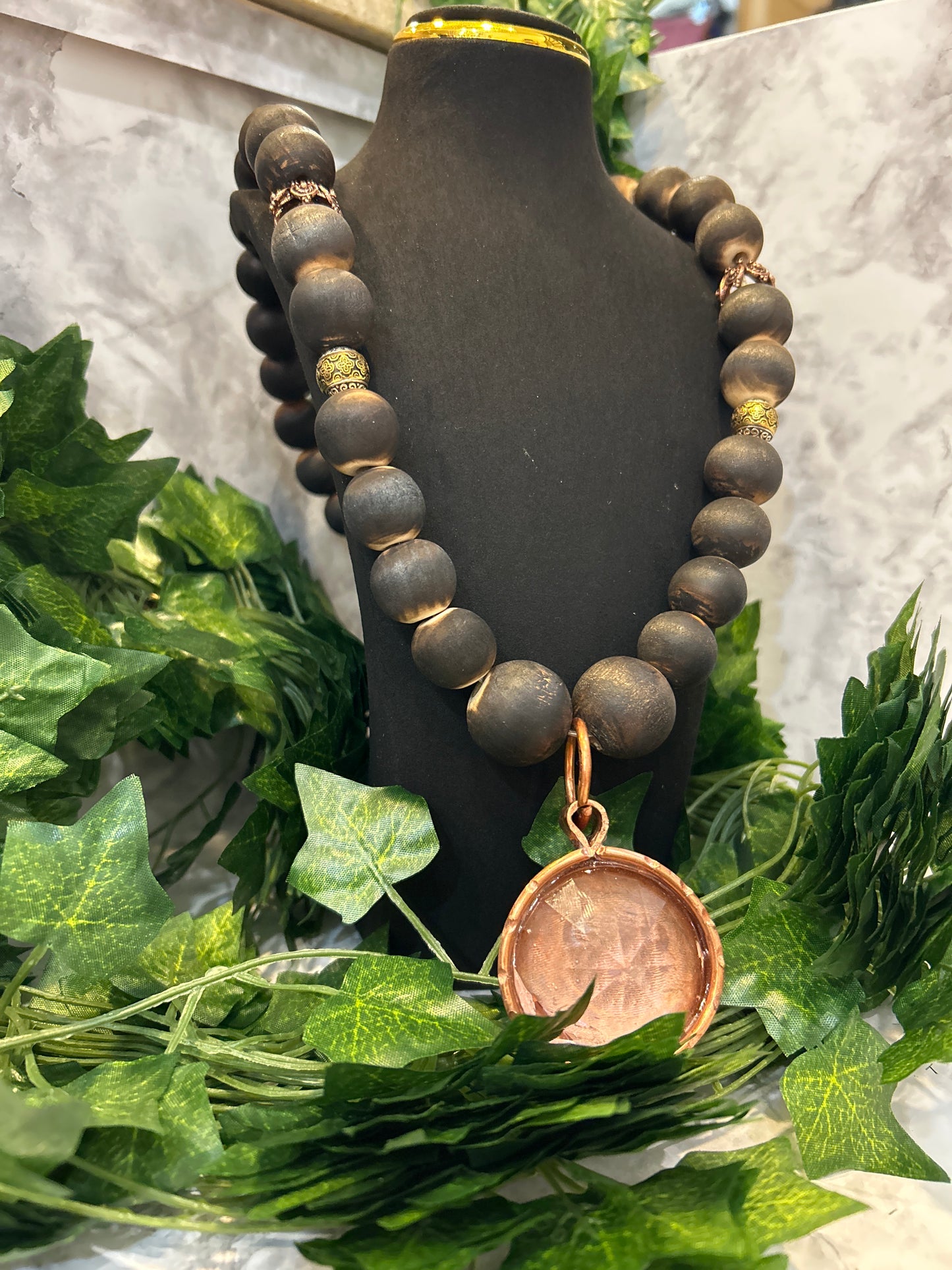 Necklace w/ copper crystal