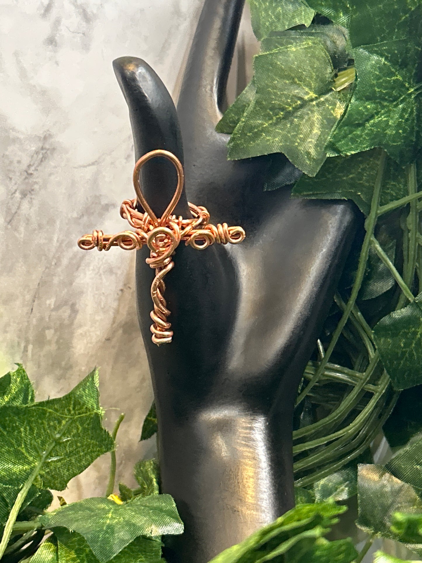 Handmade Ankh Copper Ring