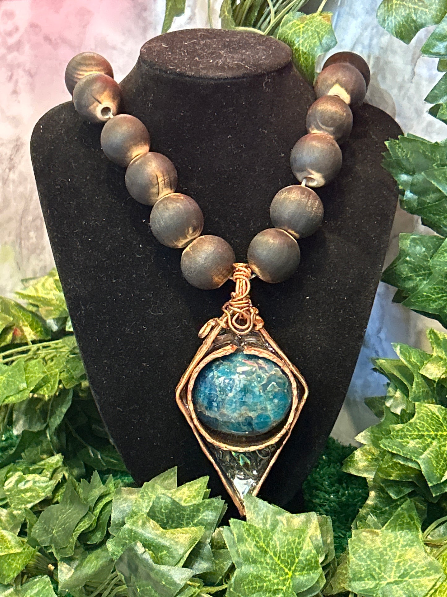 Handmade Necklace w/ Gem Stone
