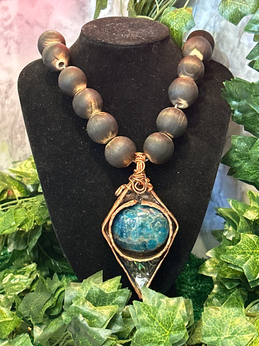 Handmade Necklace w/ Gem Stone