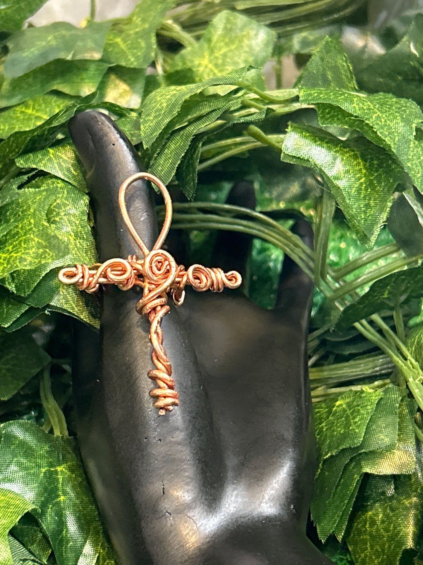 Handmade Ankh Copper Ring