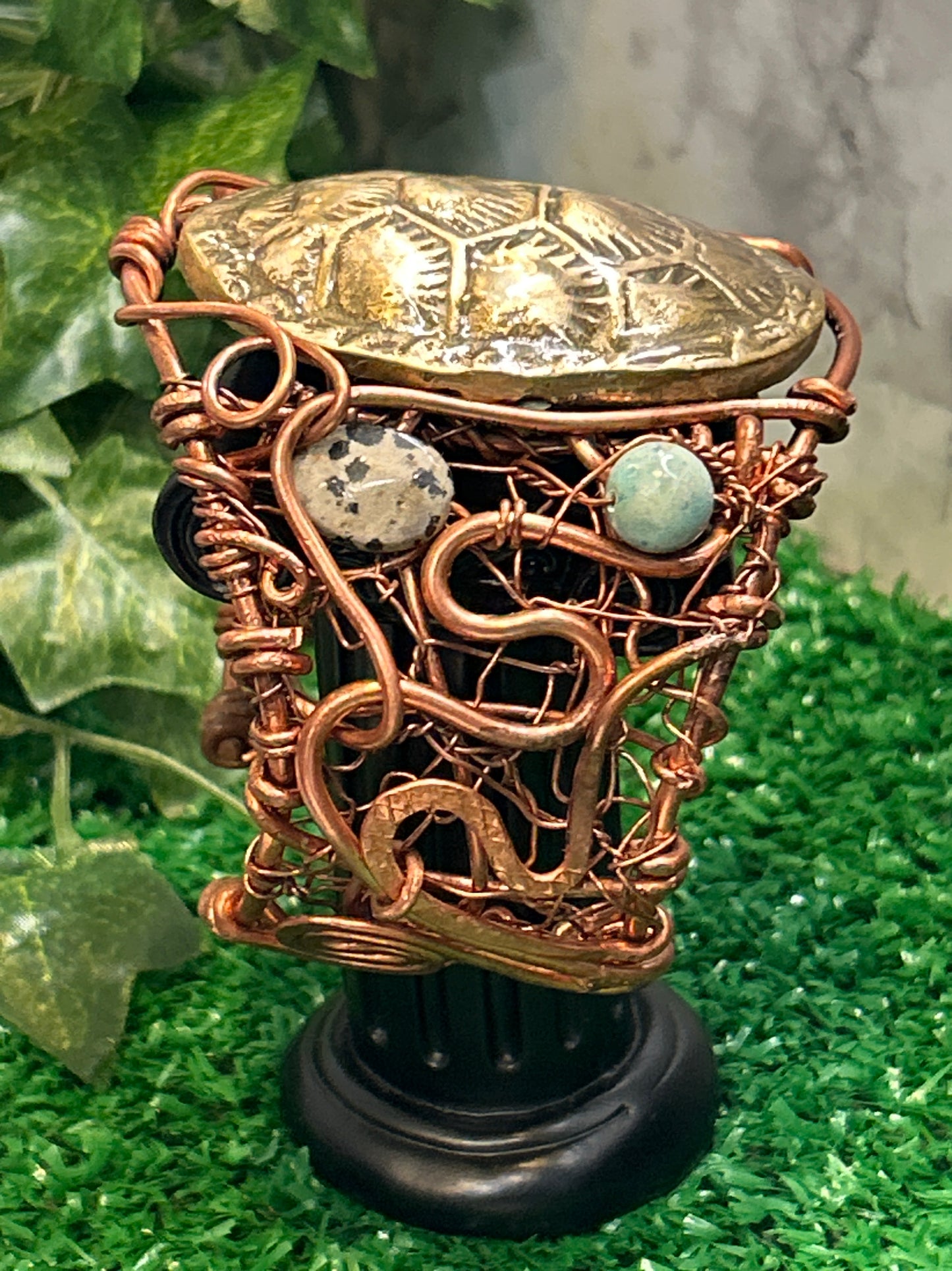 Handmade Copper Turtle Bracelet