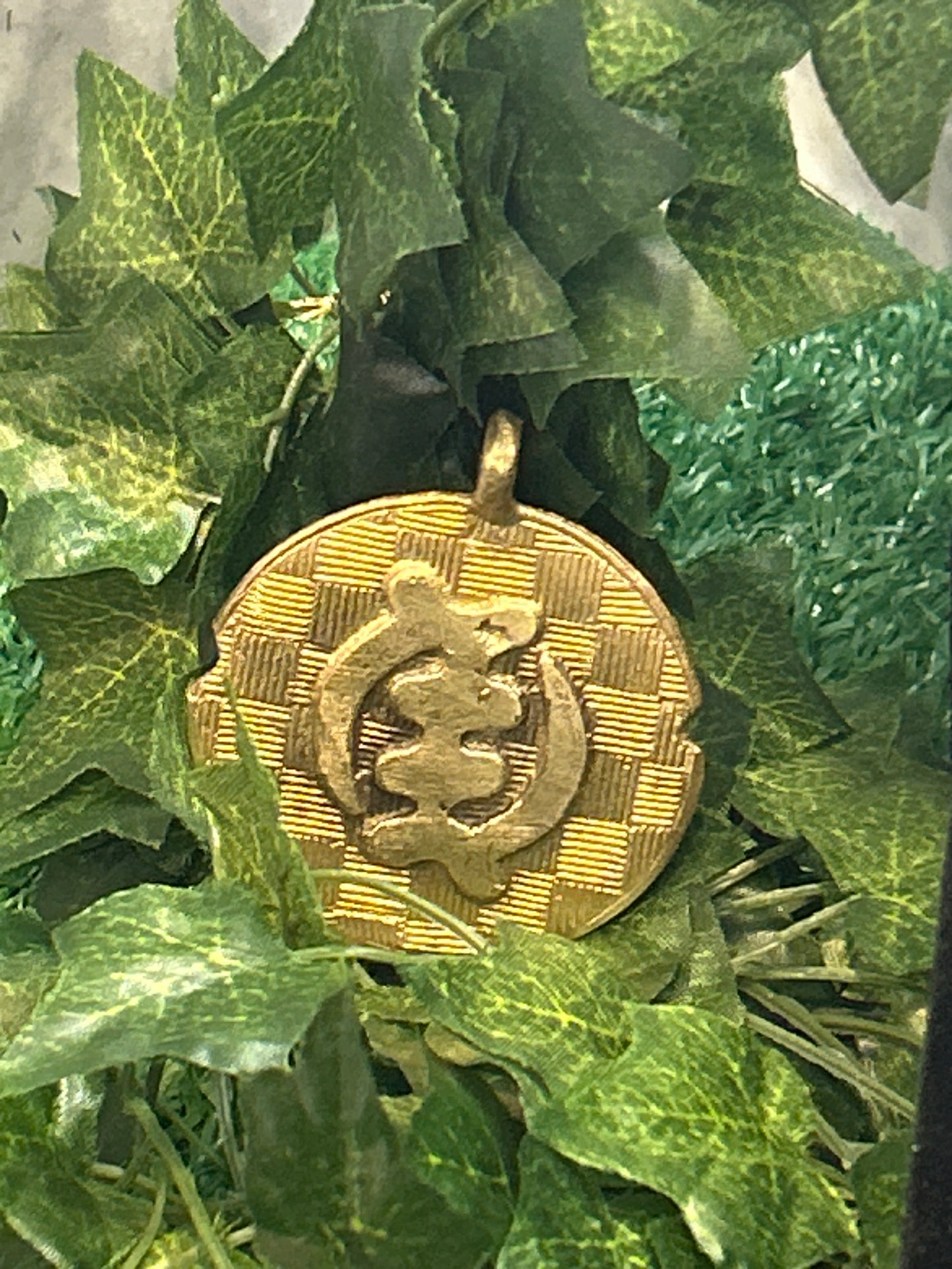 Adinkra Bronze Circle Pendant