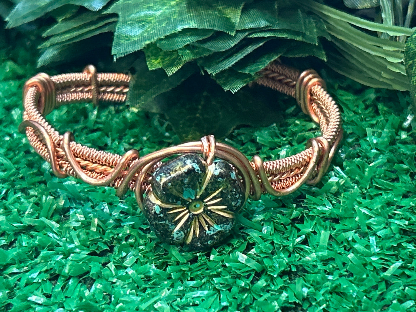 Handmade Copper w/ Flower