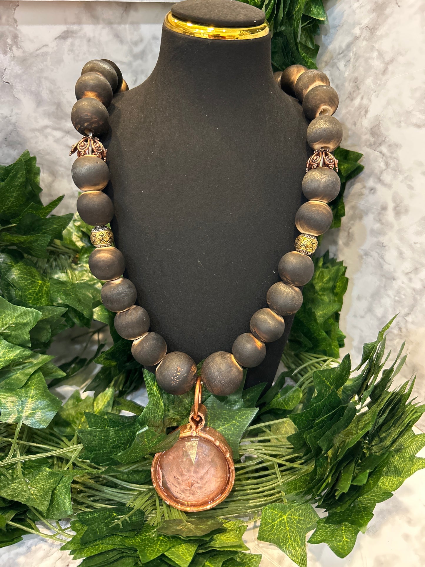 Necklace w/ copper crystal