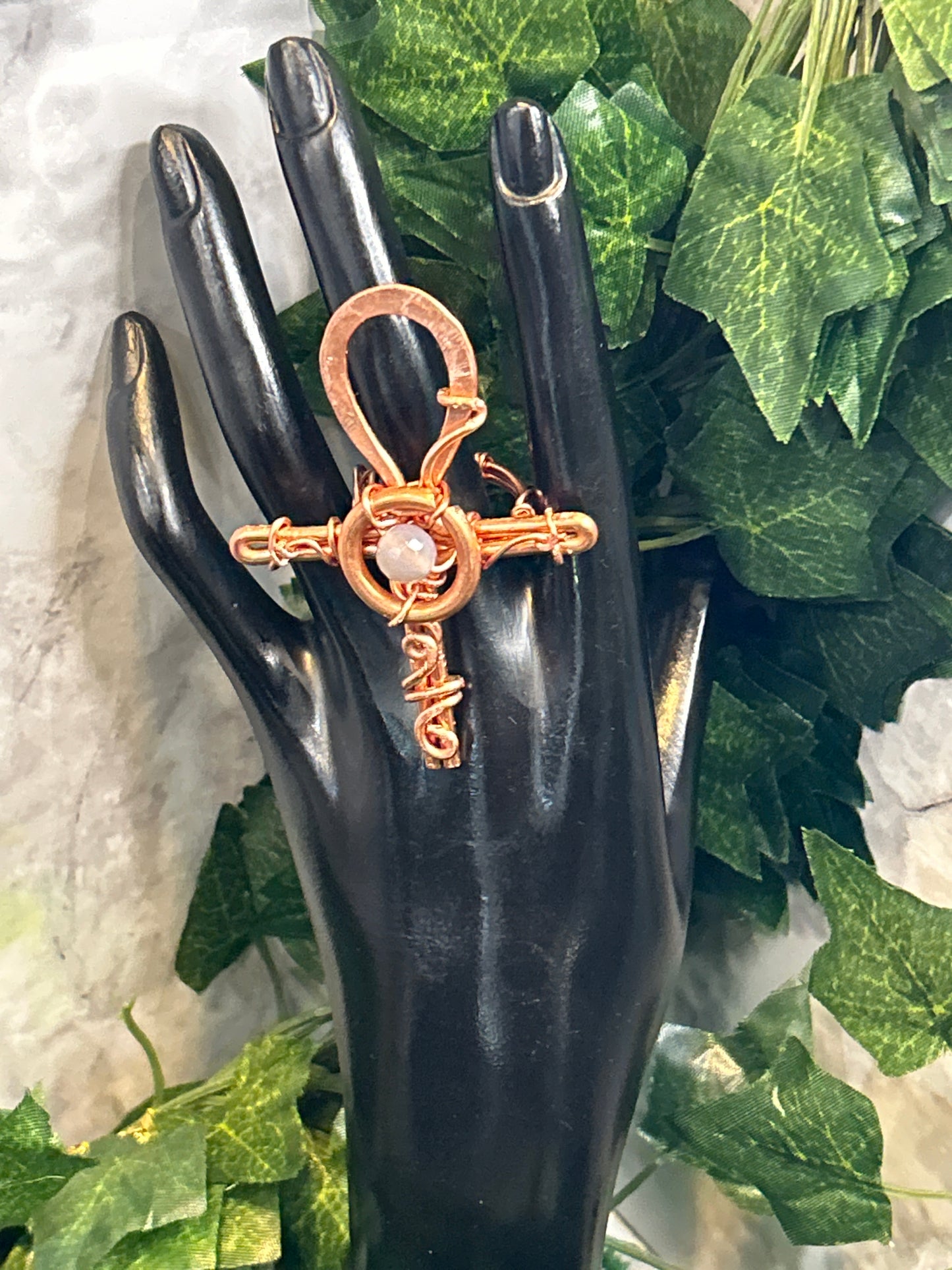Handmade Ankh Copper Ring