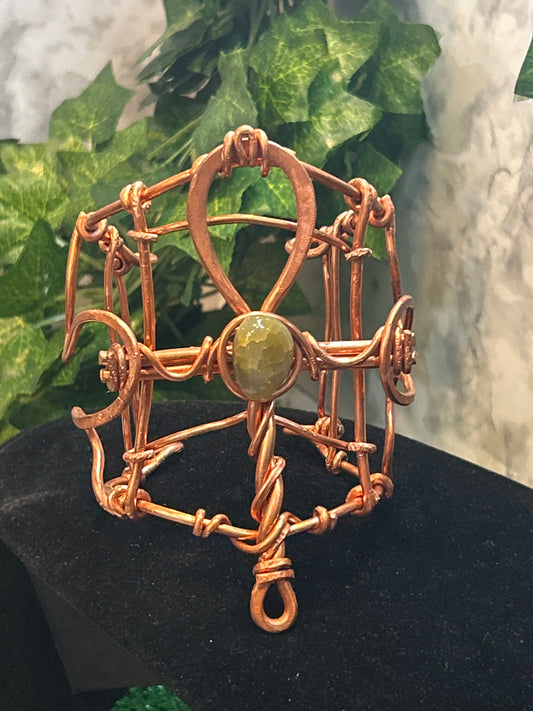 Copper Ankh Cuff Bracelet