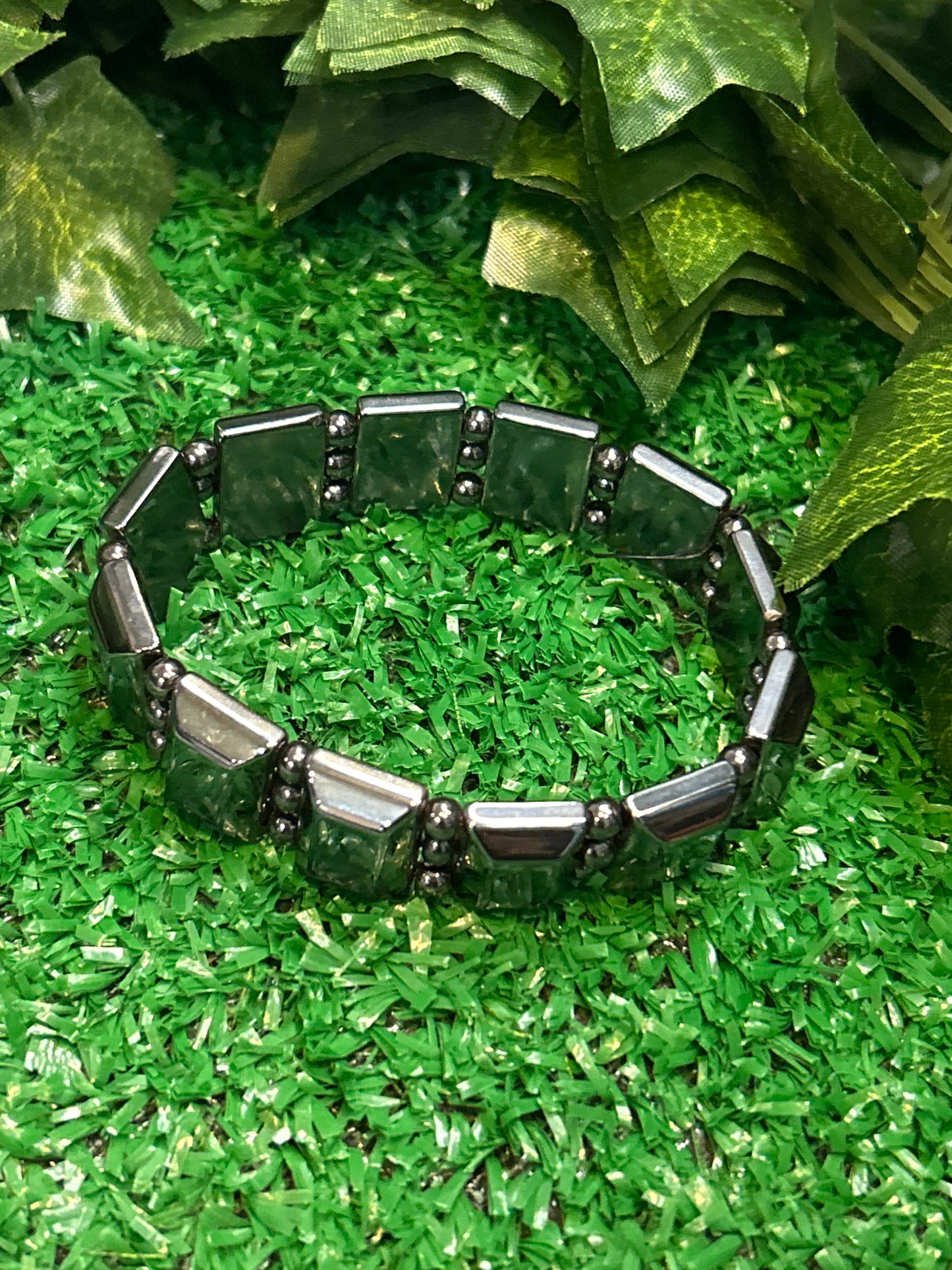 Handmade Hematite Gem Bracelet
