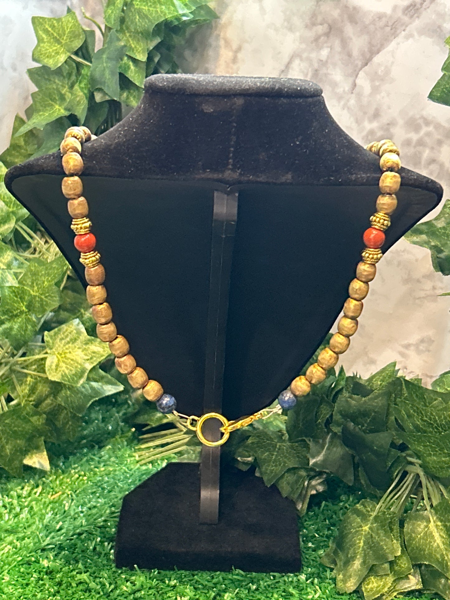 Handmade Gold Beaded Necklace