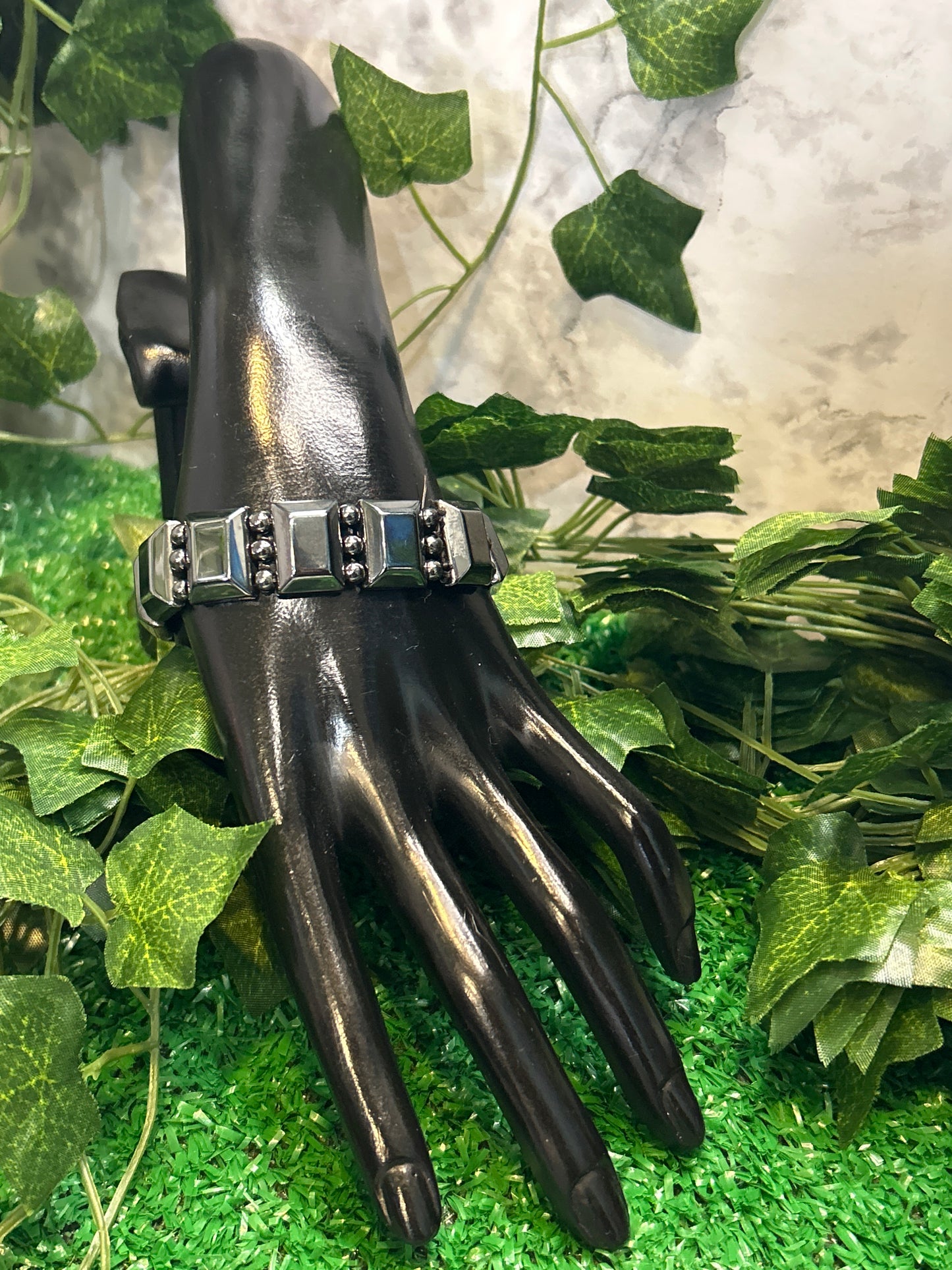 Handmade Hematite Gem Bracelet
