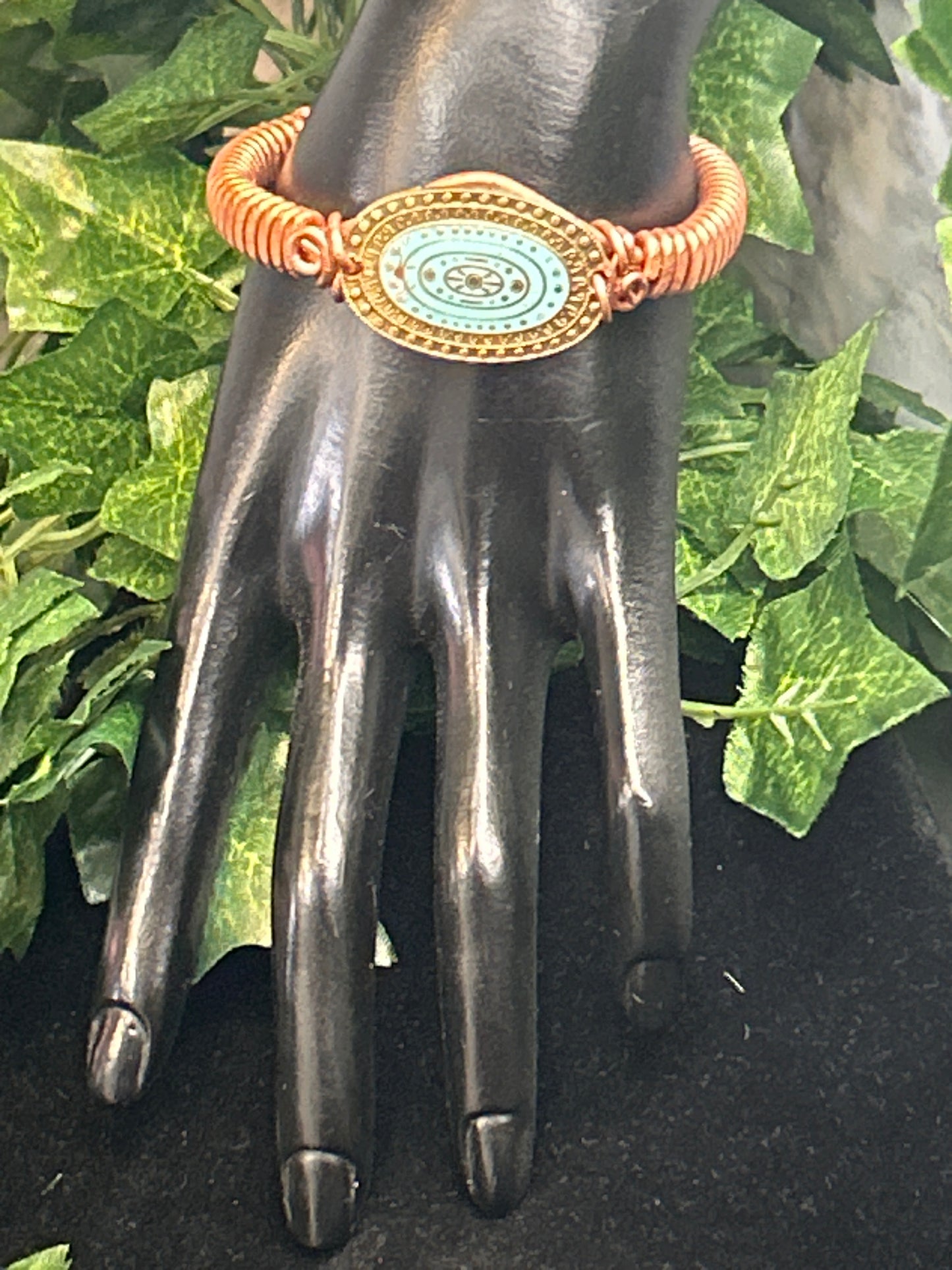 Handmade Copper Bracelet w/Pendant