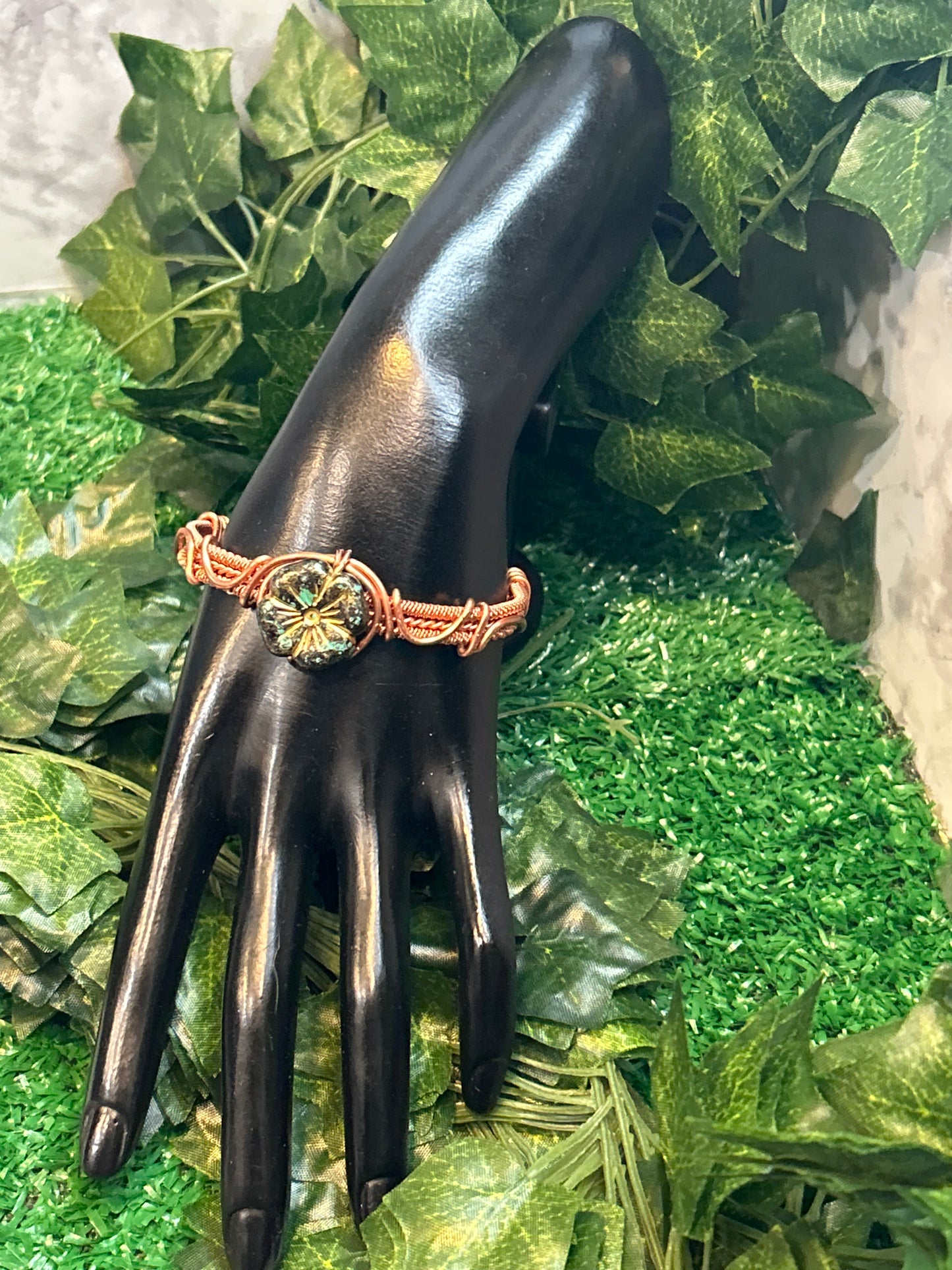 Handmade Copper w/ Flower