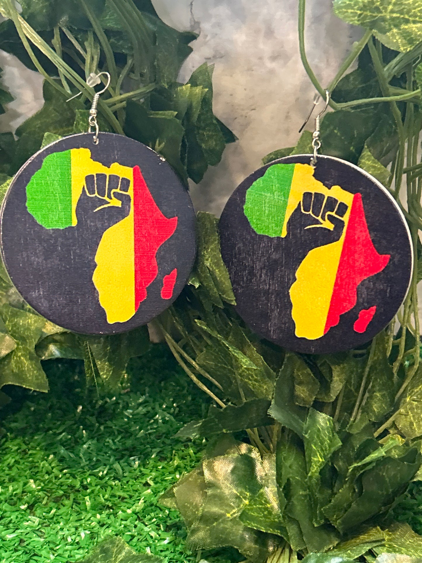 African Print Earrings